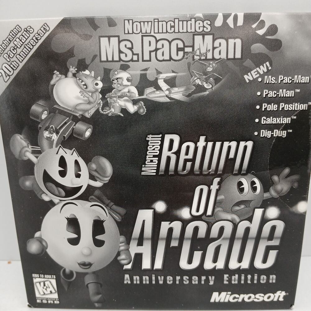Microsoft Return of Arcade Anniversary Edition PC Game in Sleeve Ms Pac-Man